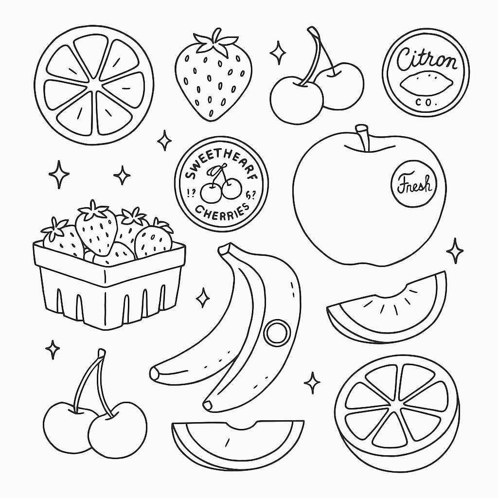 Früchte Ausmalbilder 944