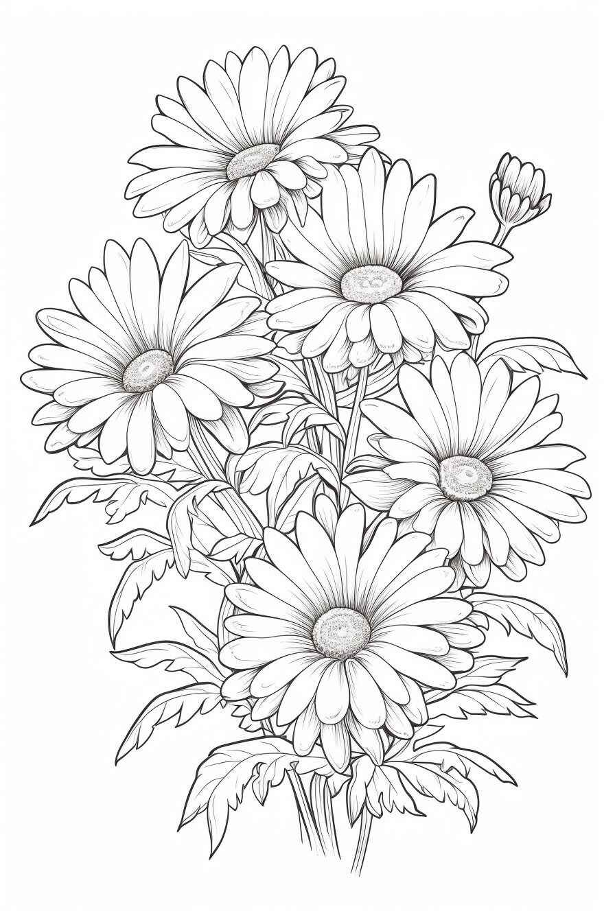 Gänseblümchen Ausmalbilder 377