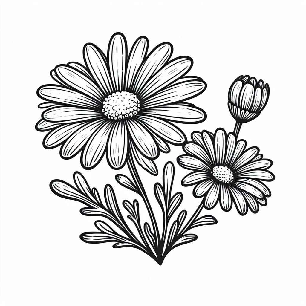 Gänseblümchen Ausmalbilder 692