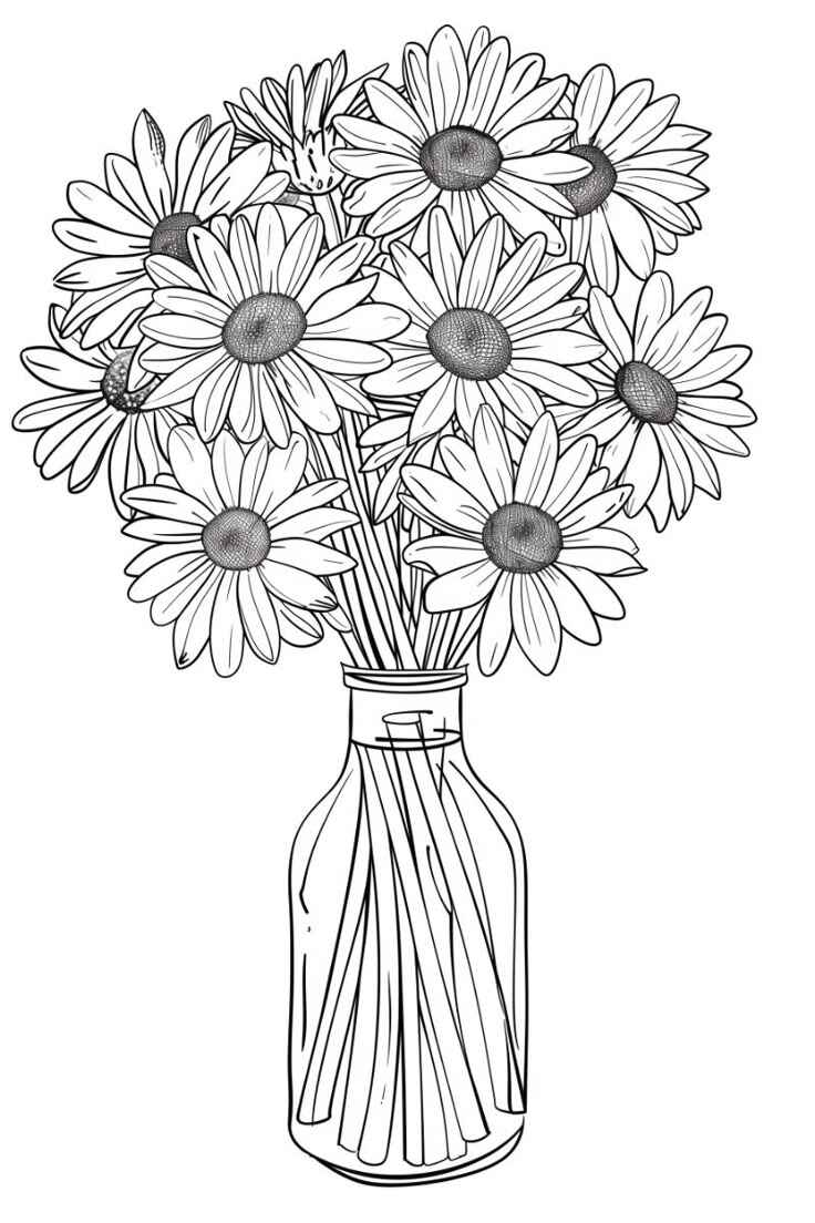 Gänseblümchen Ausmalbilder 926