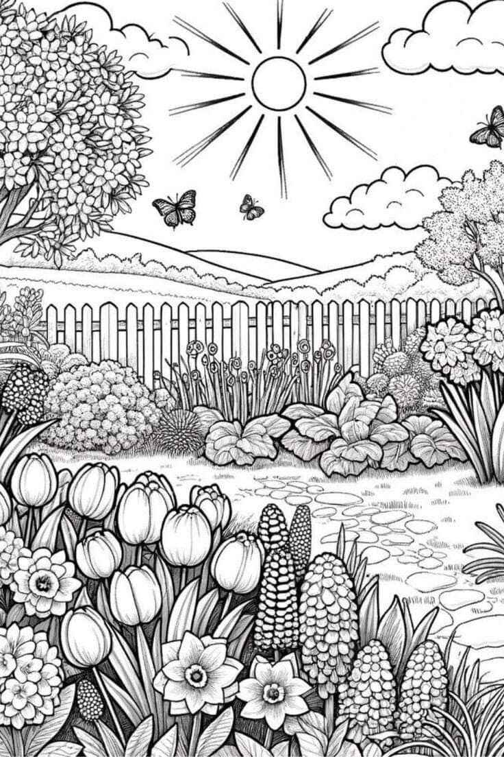 Garten Ausmalbilder 845