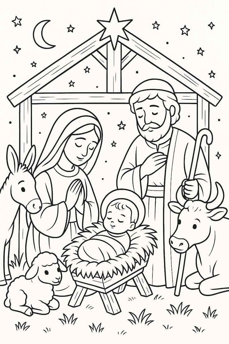 Geburt von Jesus Ausmalbilder 468