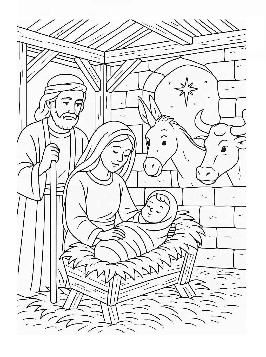 Geburt von Jesus Ausmalbilder 557