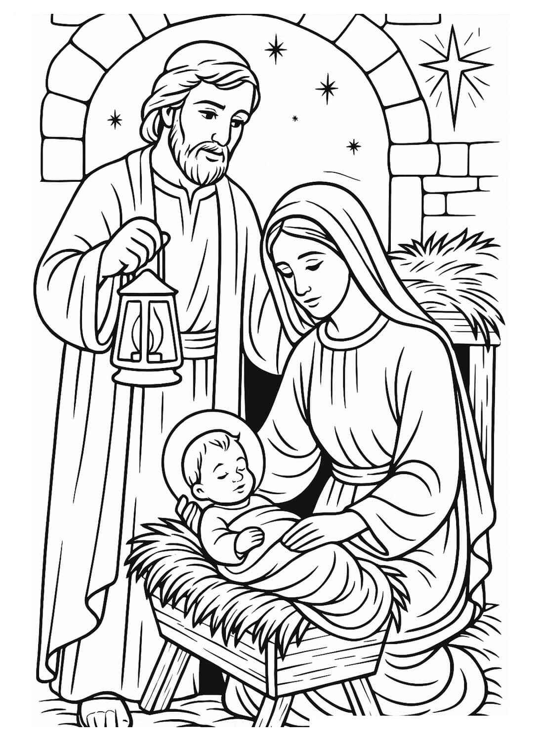 Geburt von Jesus Ausmalbilder 839
