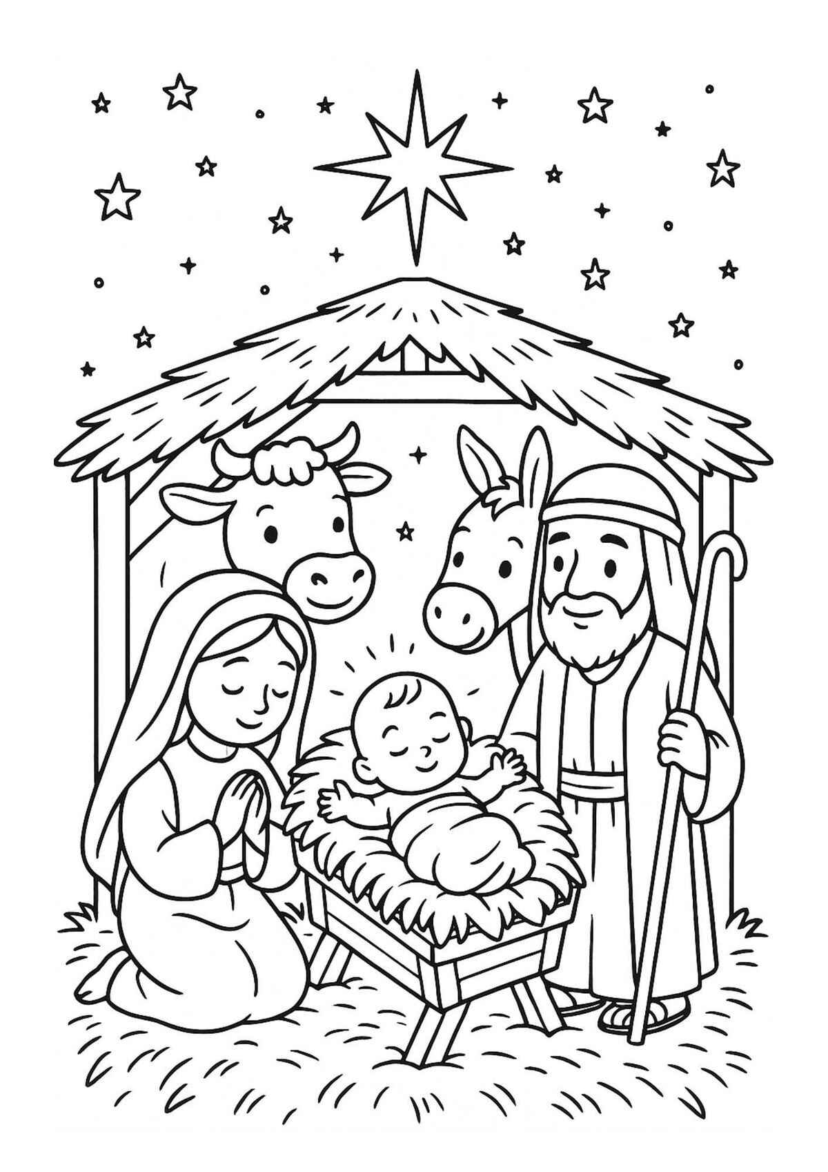 Geburt von Jesus Ausmalbilder 864