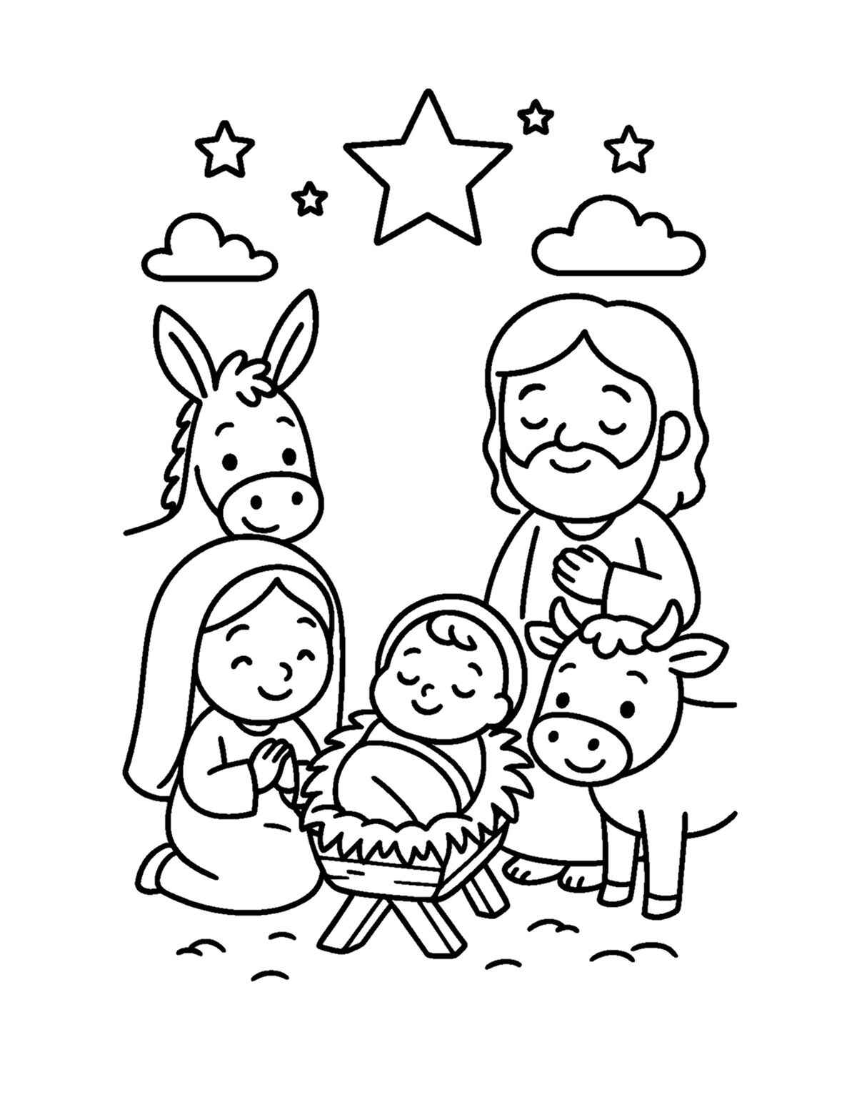 Geburt von Jesus Ausmalbilder 995