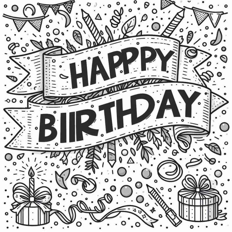 Geburtstag Ausmalbilder 311