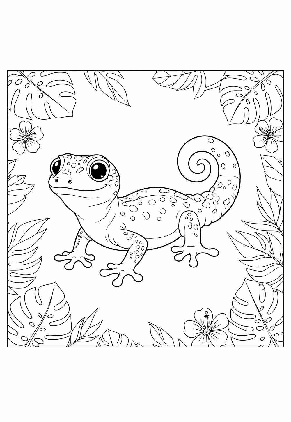 Gecko Ausmalbilder 496