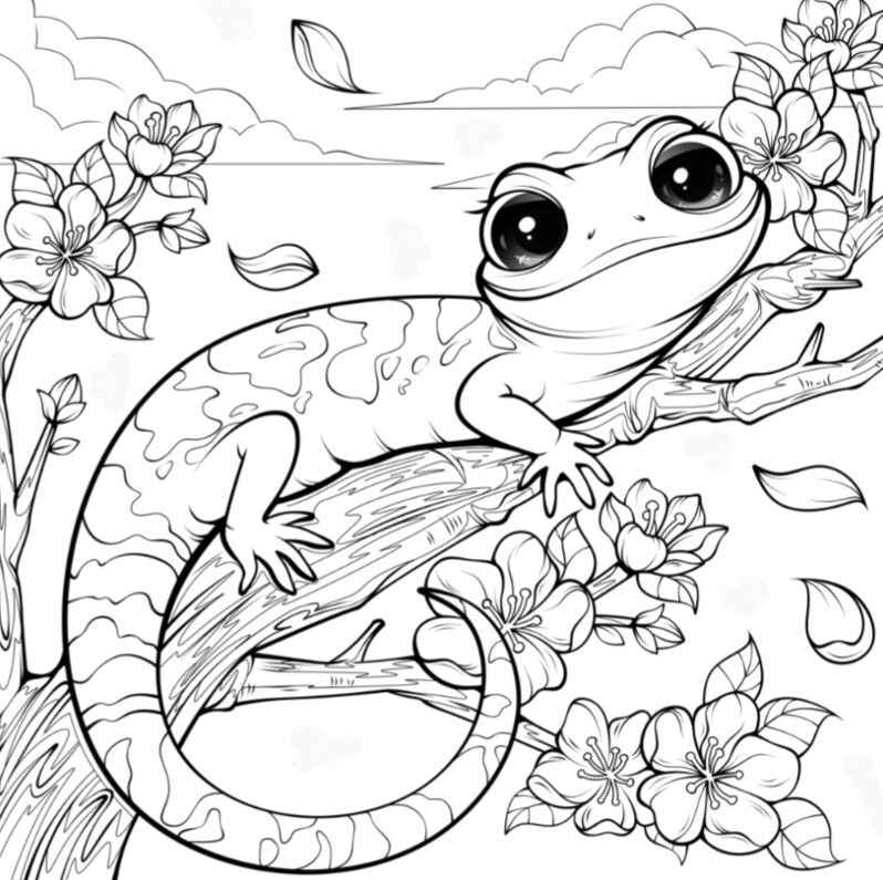 Gecko Ausmalbilder 919