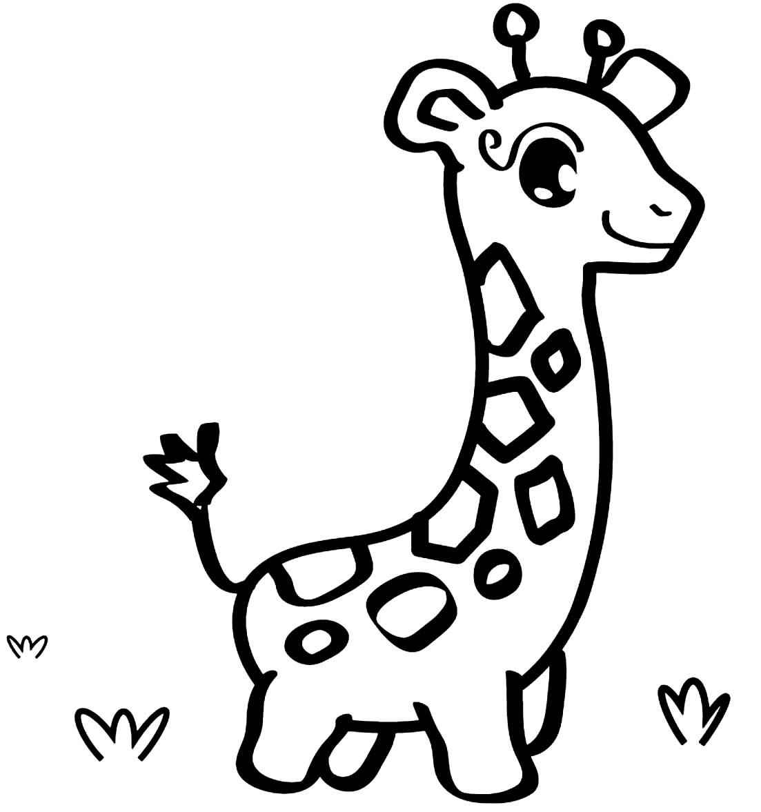 Giraffen Ausmalbilder 038