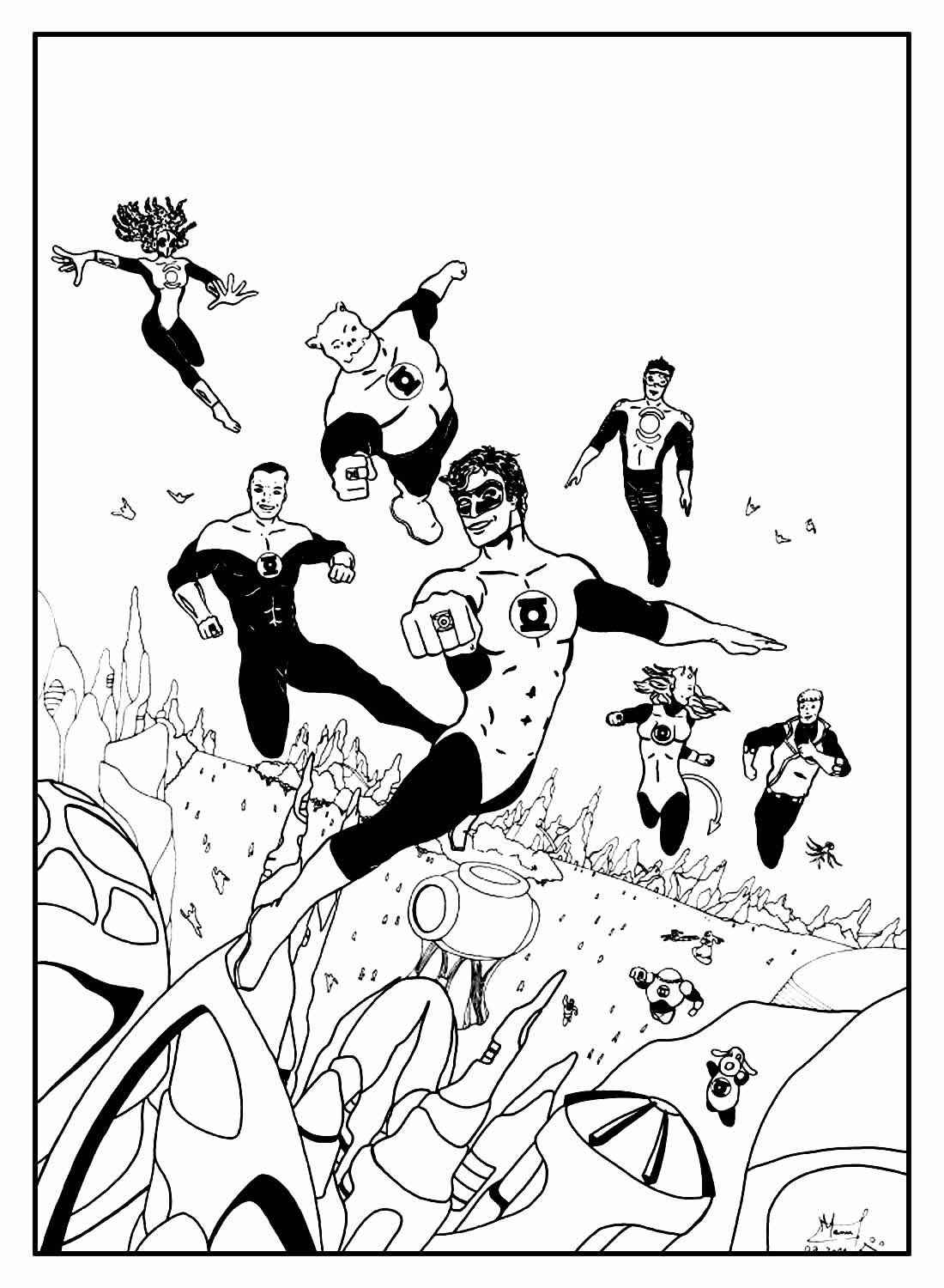 Grüne Laterne Ausmalbilder 038