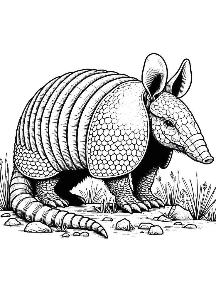Gürteltier Ausmalbilder 056