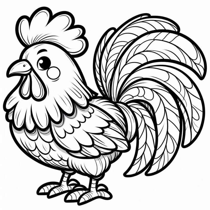 Hahn Ausmalbilder 026