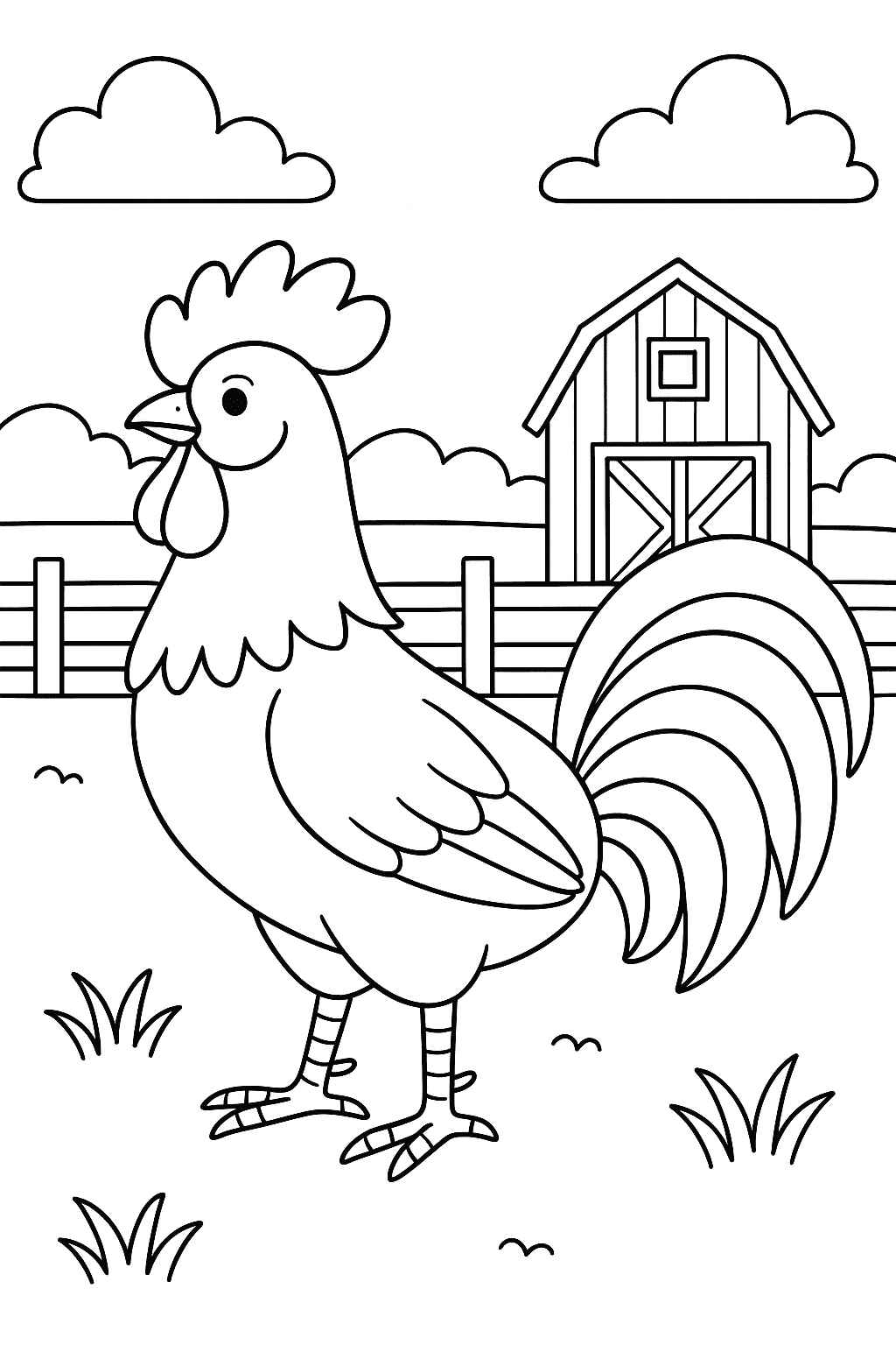 Hahn Ausmalbilder 600