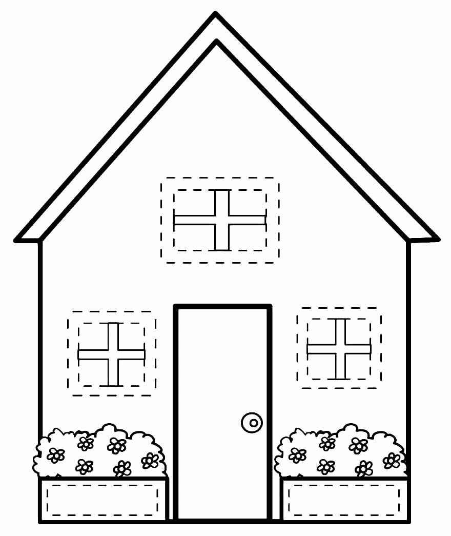 Häuser Ausmalbilder 024