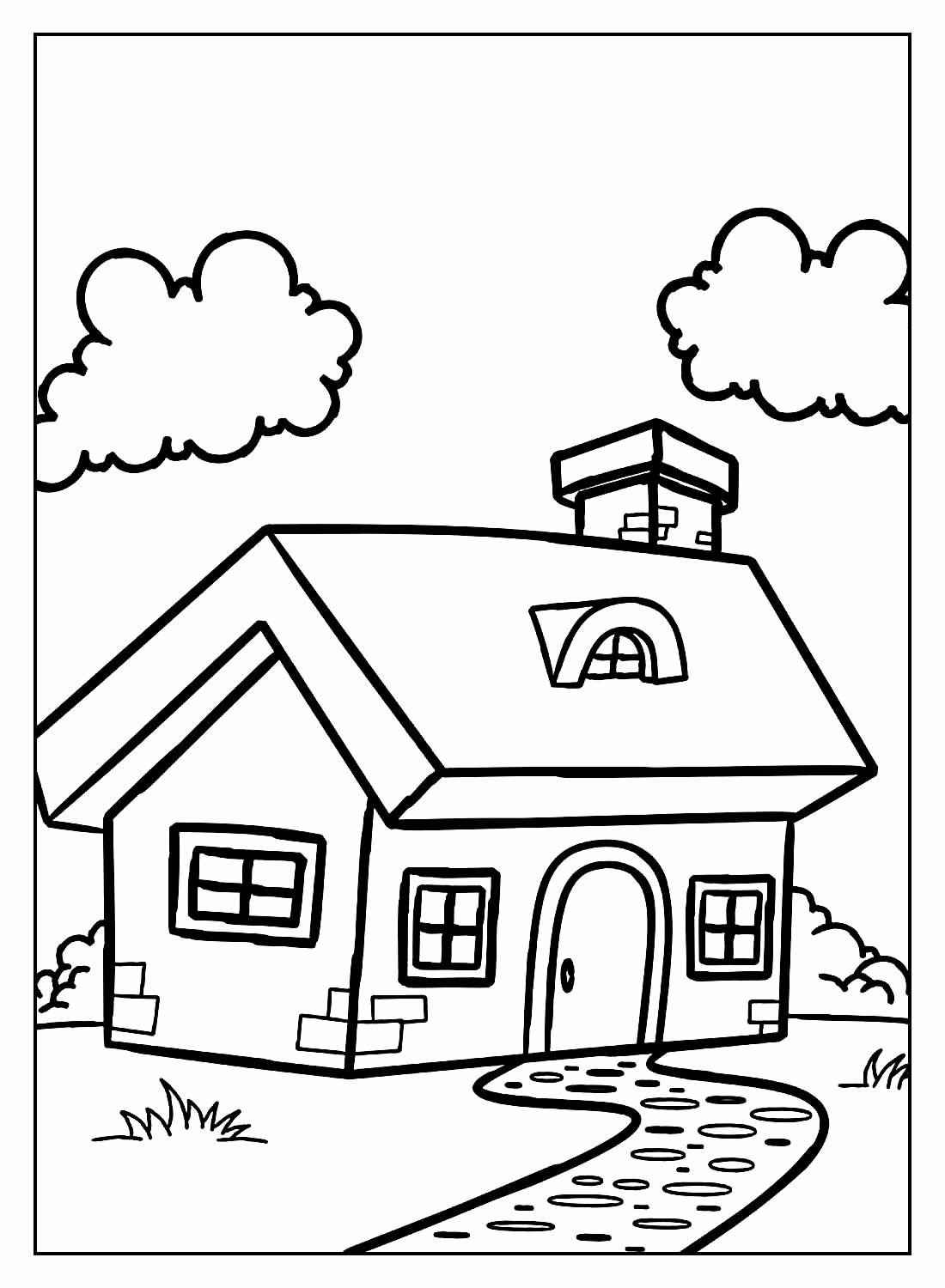 Häuser Ausmalbilder 039