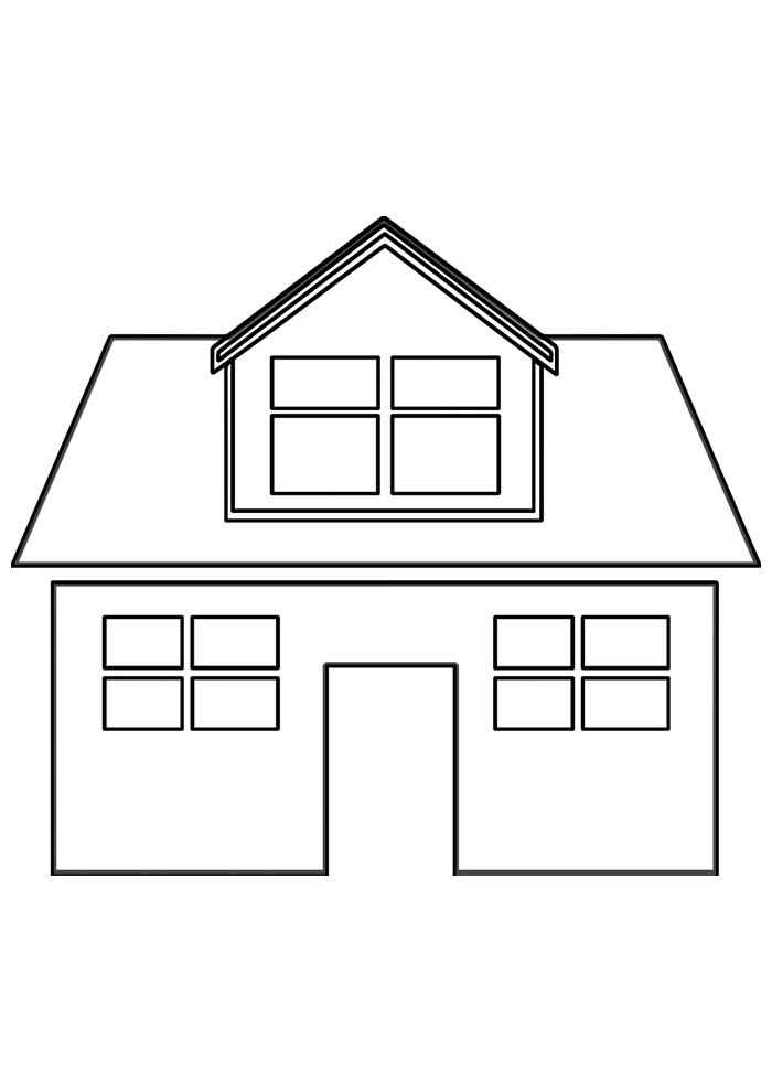 Häuser Ausmalbilder 042