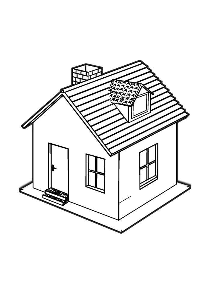 Häuser Ausmalbilder 309