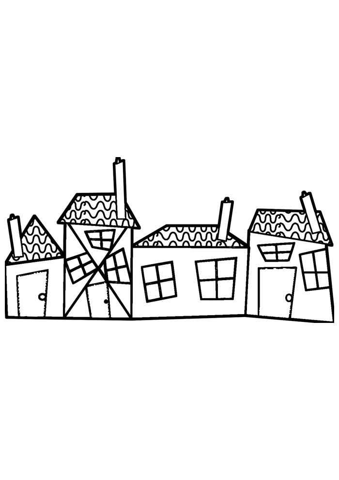 Häuser Ausmalbilder 355