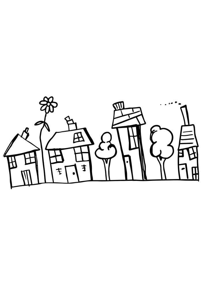 Häuser Ausmalbilder 397
