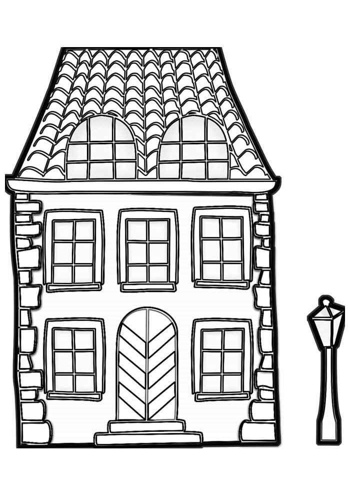 Häuser Ausmalbilder 478