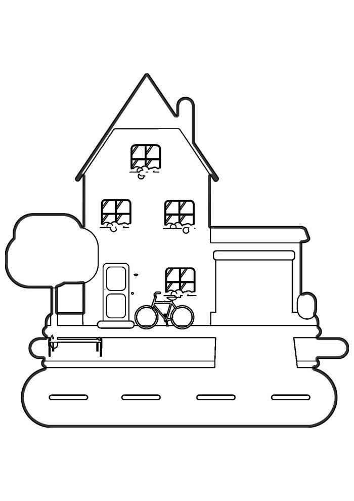 Häuser Ausmalbilder 501