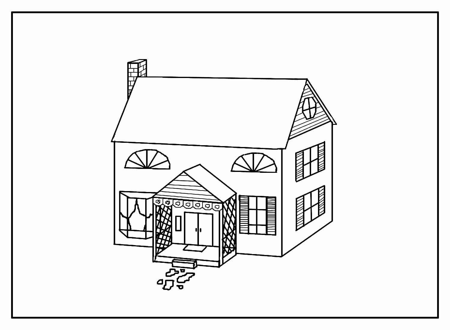 Häuser Ausmalbilder 568