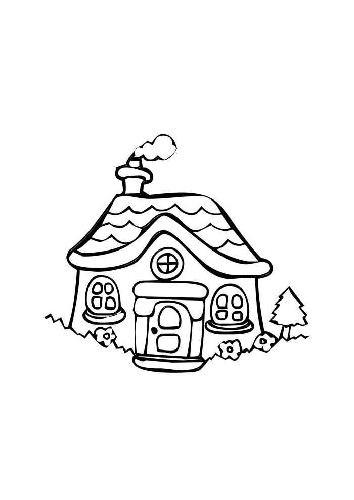 Häuser Ausmalbilder 608