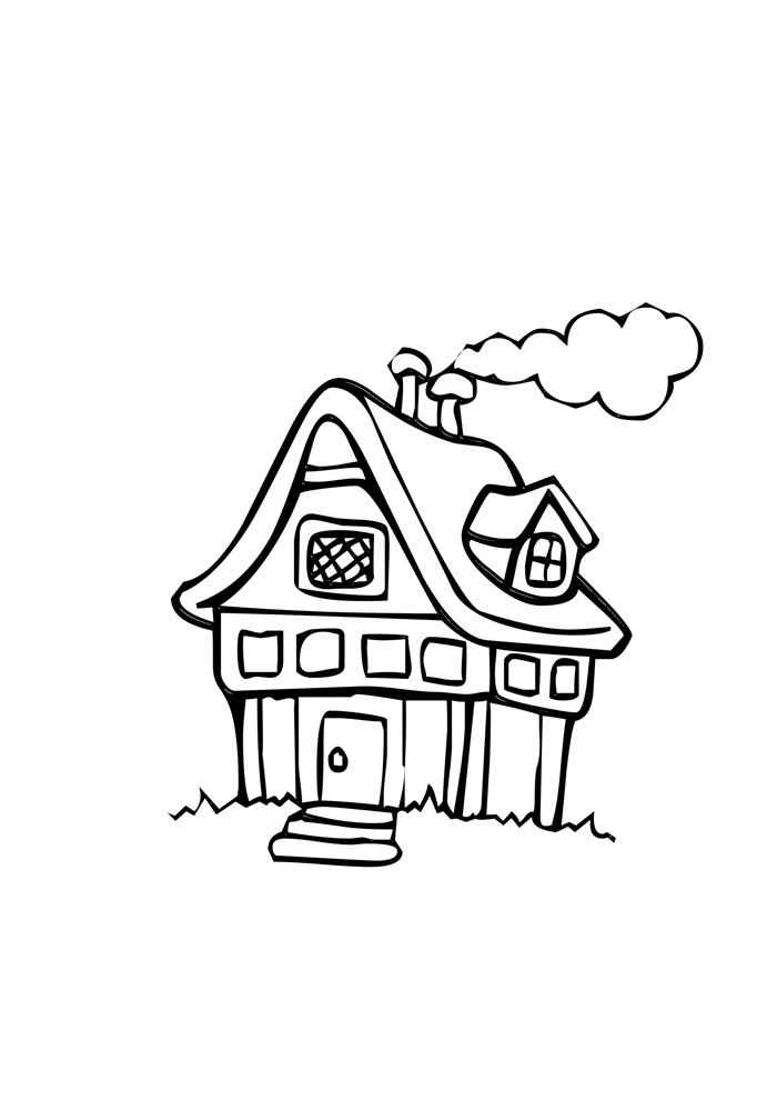 Häuser Ausmalbilder 763