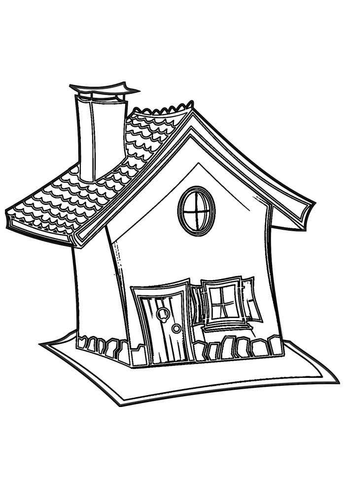 Häuser Ausmalbilder 952