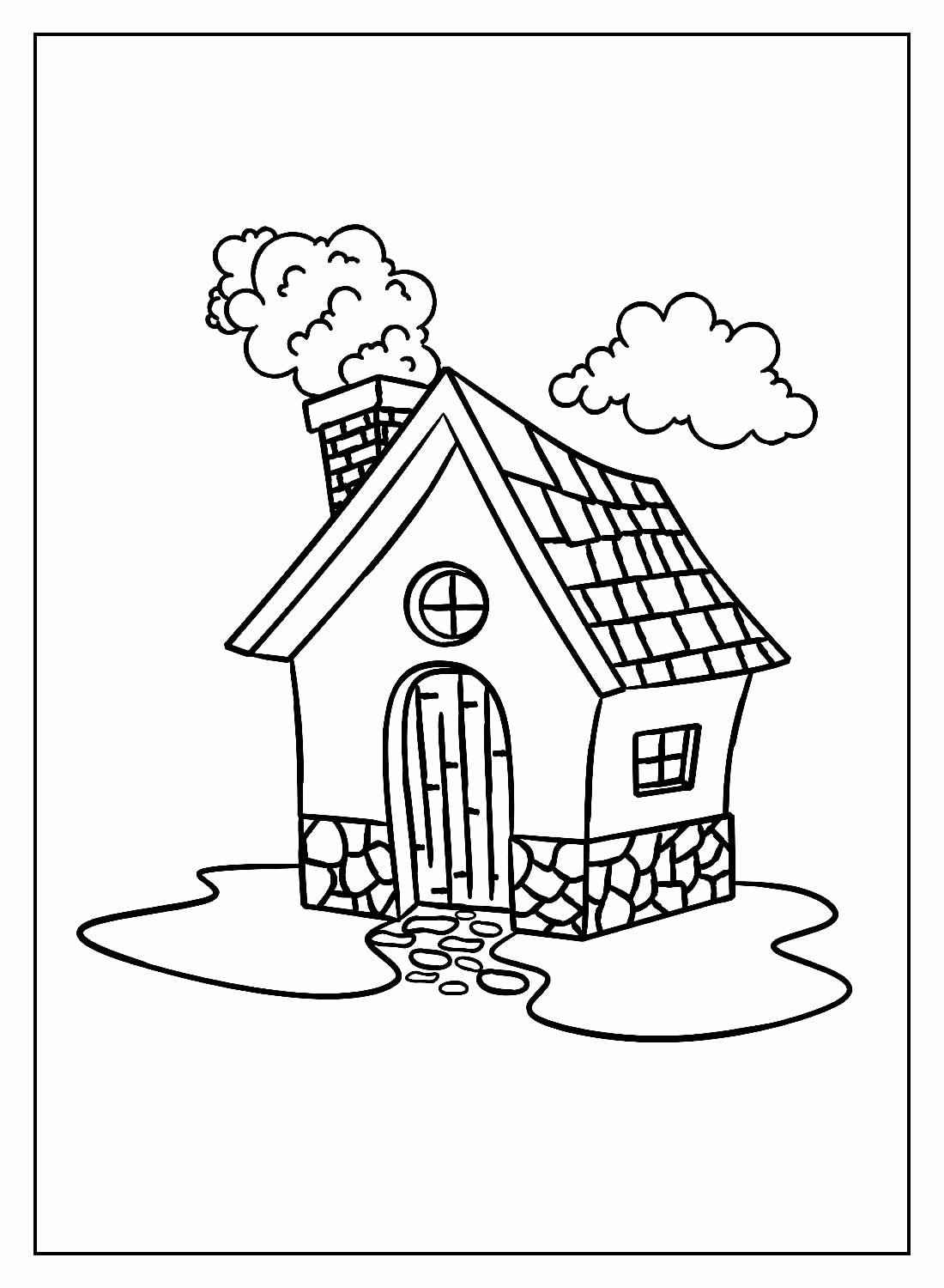 Häuser Ausmalbilder 957