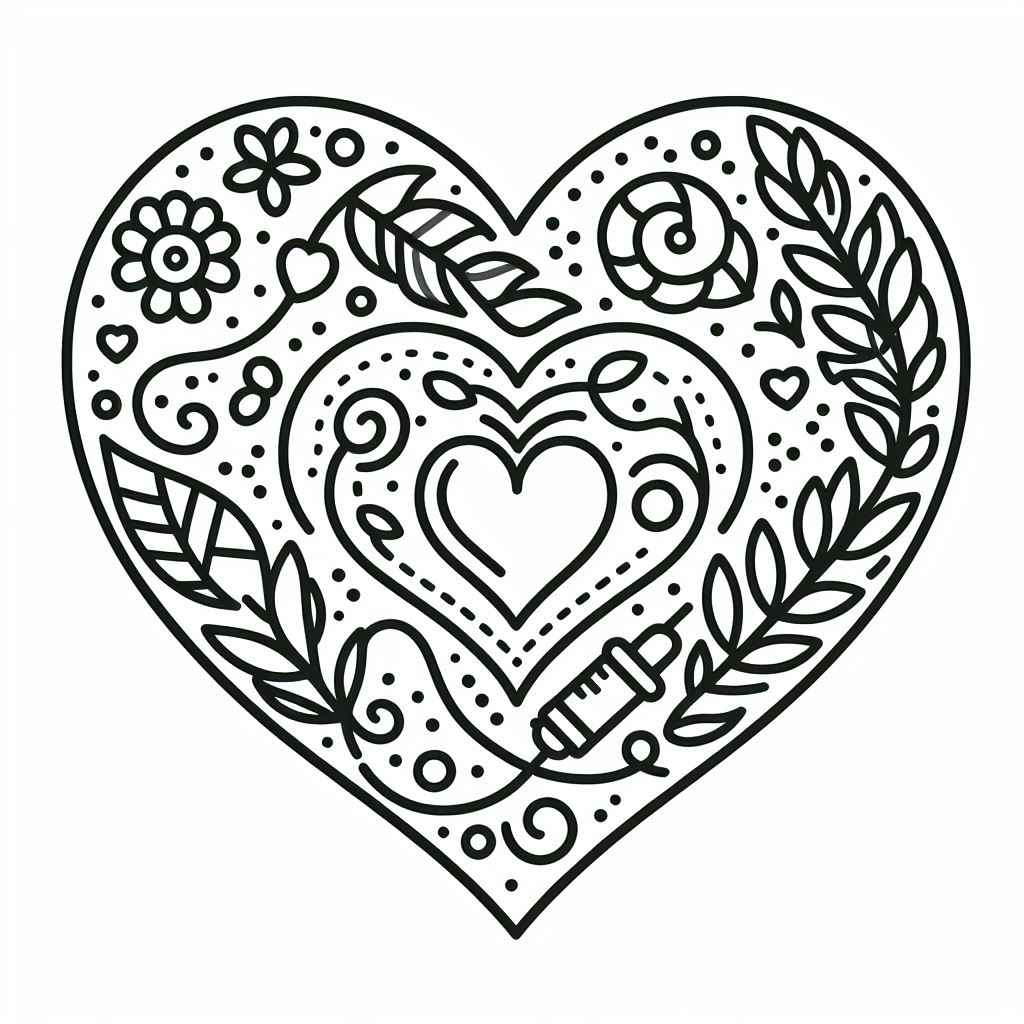Herz Ausmalbilder 038