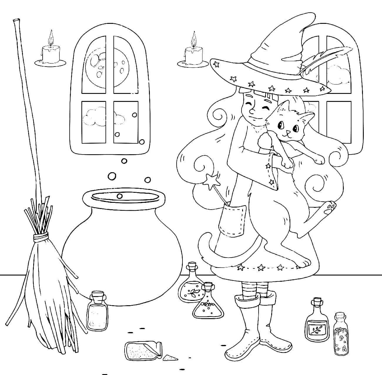 Hexen Ausmalbilder 006