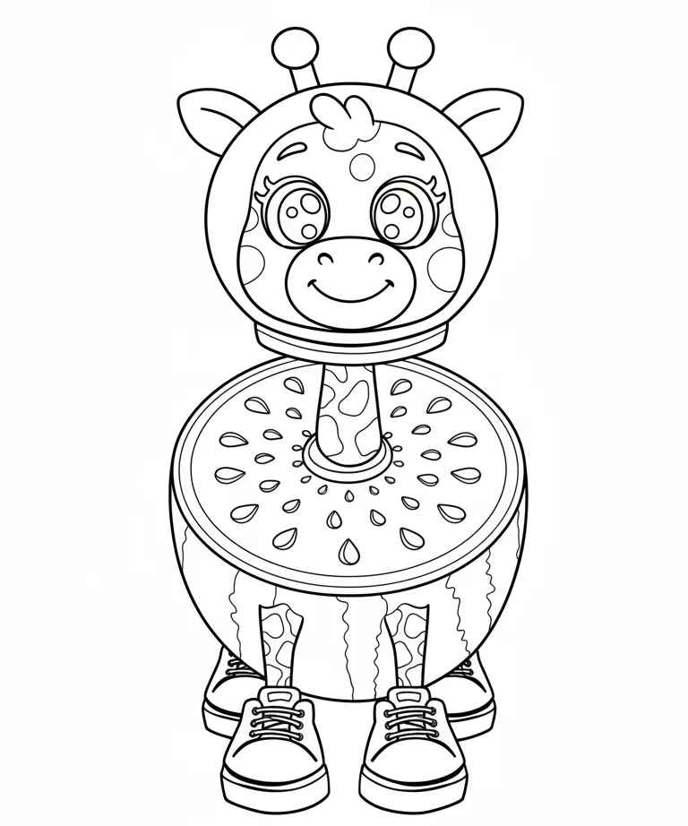 Himmlische Giraffe Ausmalbilder 562