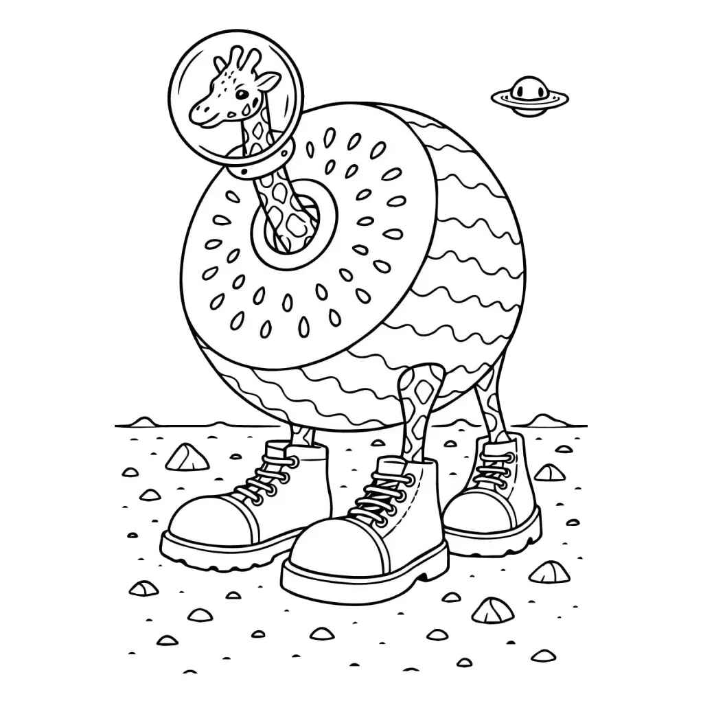 Himmlische Giraffe Ausmalbilder 976