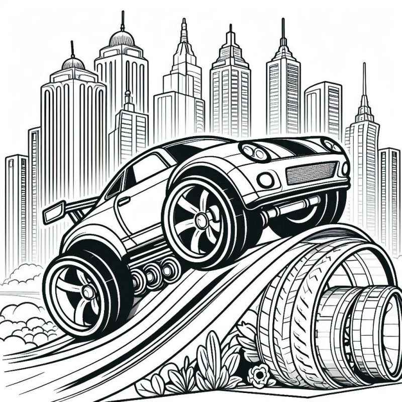 Hot Wheels Ausmalbilder 446