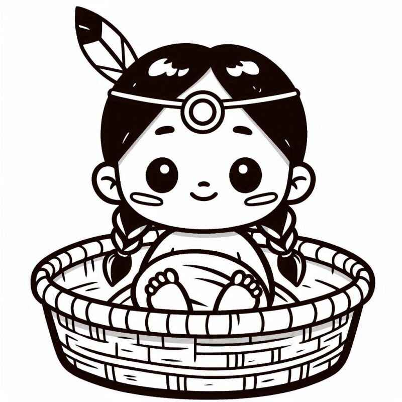 Indigen Ausmalbilder 017