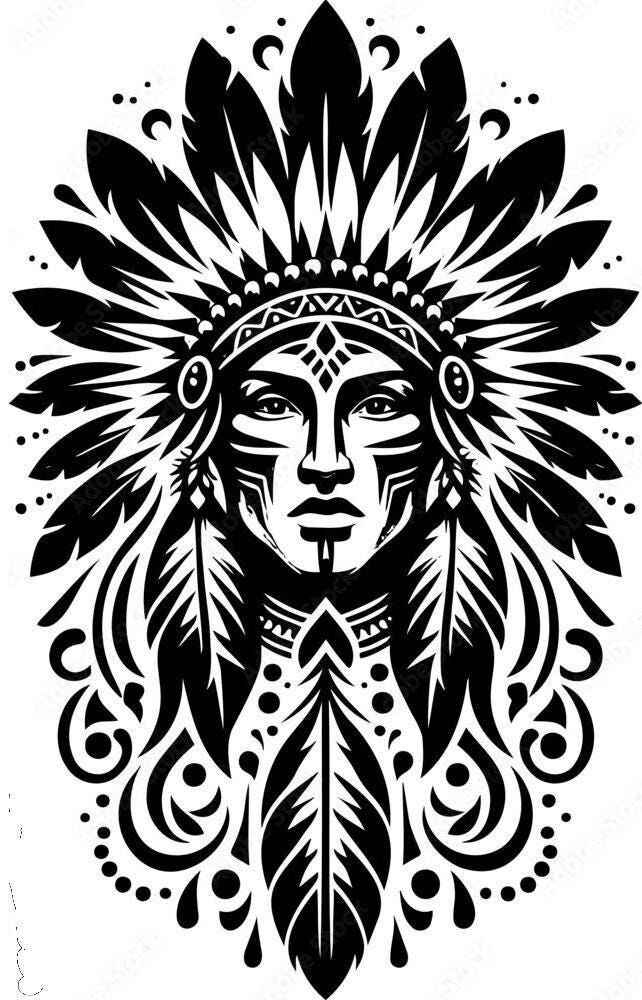 Indigen Ausmalbilder 071