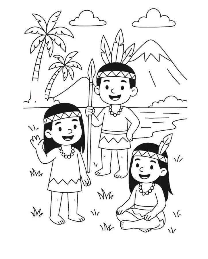 Indigen Ausmalbilder 130