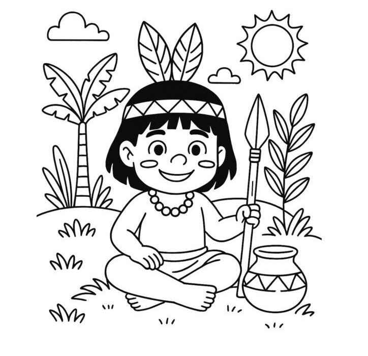 Indigen Ausmalbilder 157