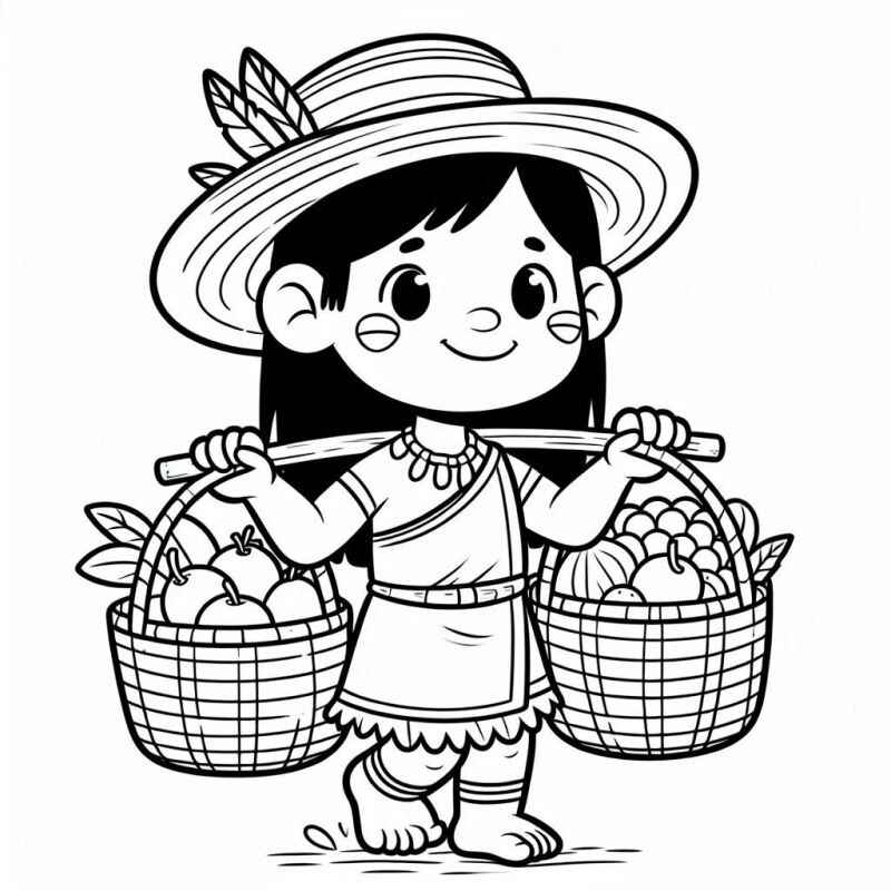 Indigen Ausmalbilder 208