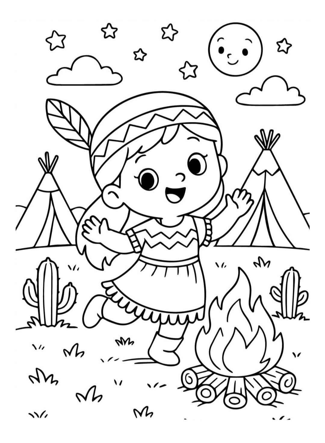 Indigen Ausmalbilder 636