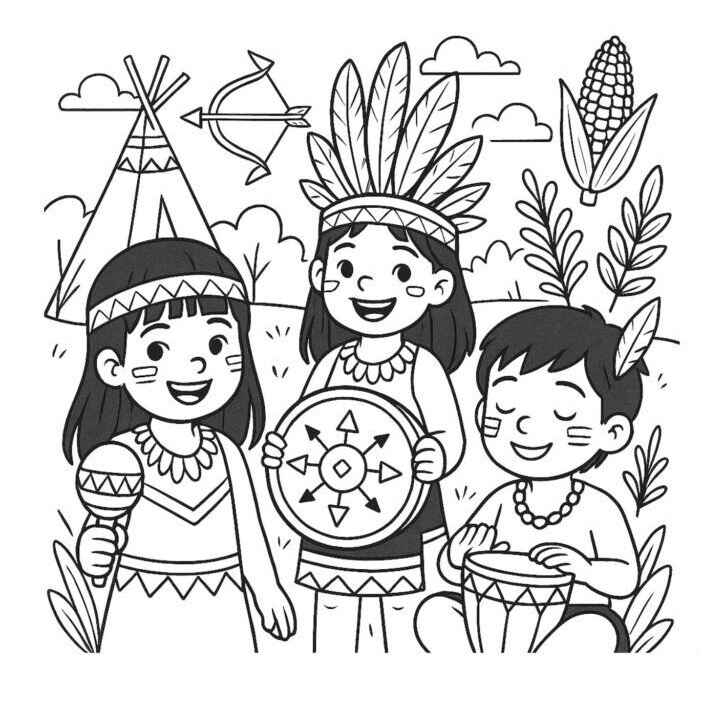 Indigen Ausmalbilder 674
