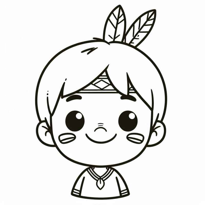 Indigen Ausmalbilder 747