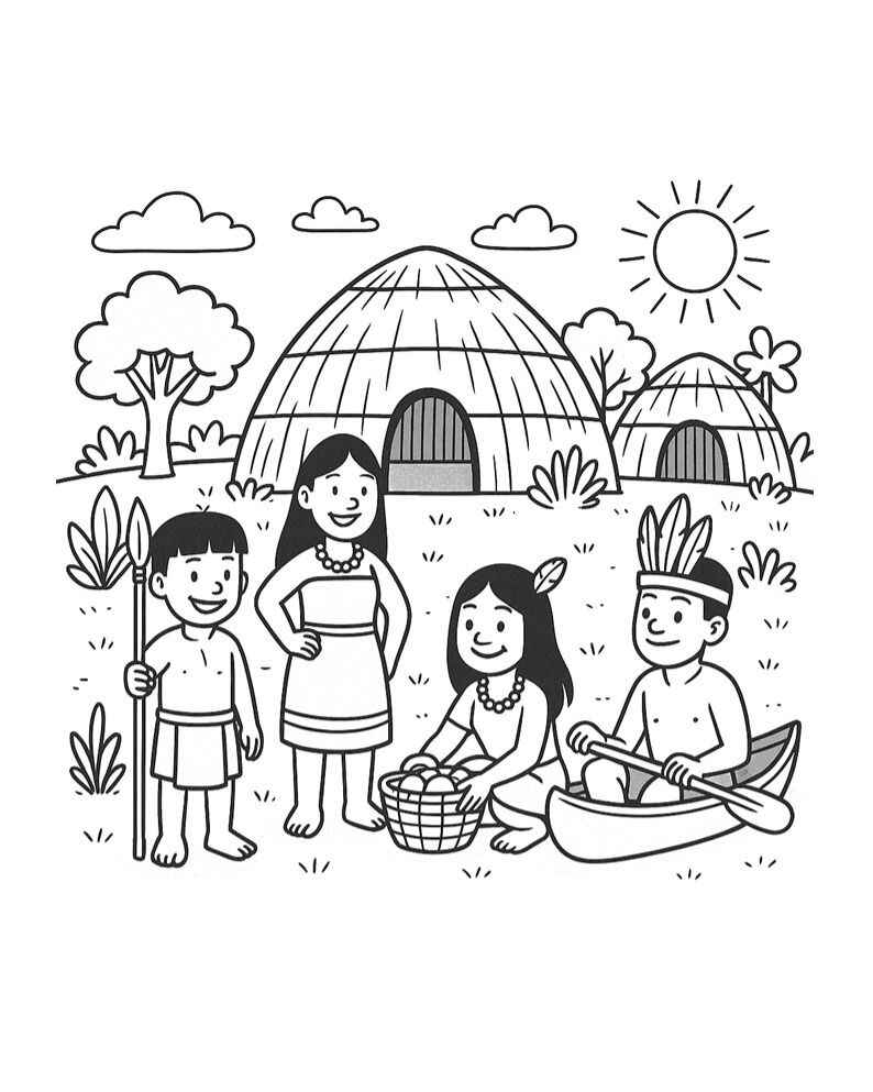 Indigen Ausmalbilder 753