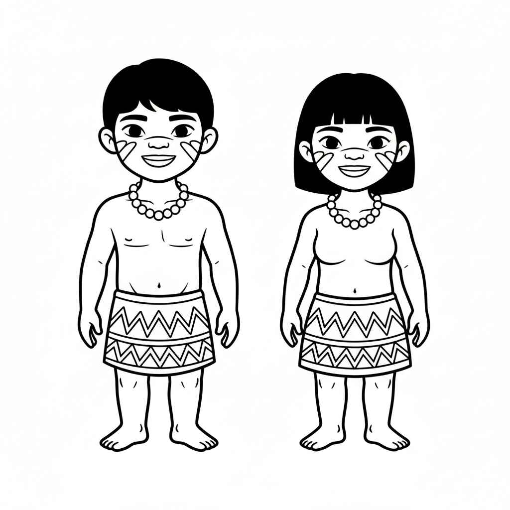 Indigen Ausmalbilder 758