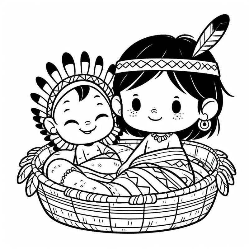 Indigen Ausmalbilder 793