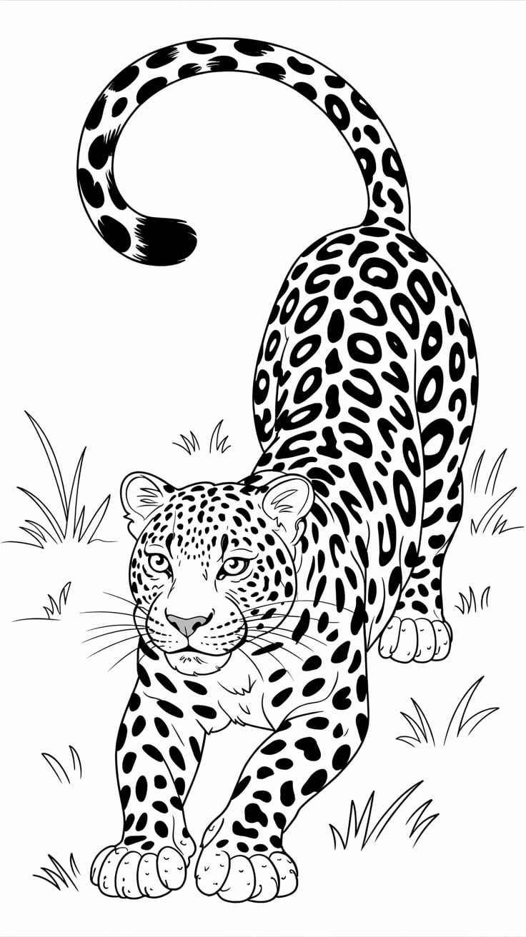 Jaguar Ausmalbilder 701