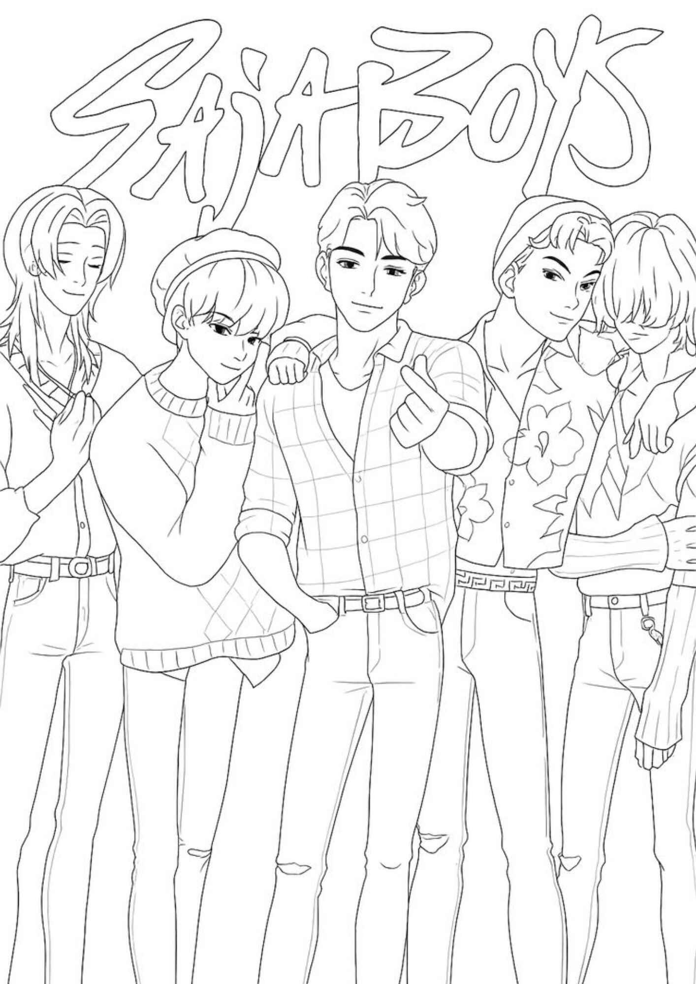 Jungen aus Saja Ausmalbilder 016