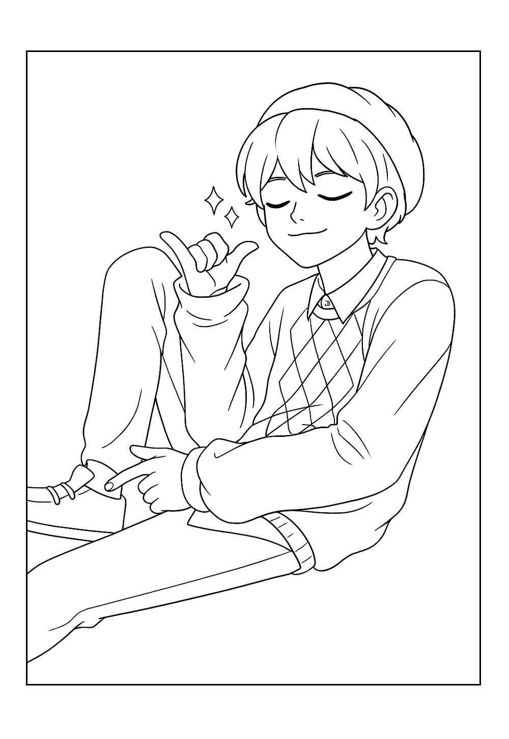 Jungen aus Saja Ausmalbilder 021